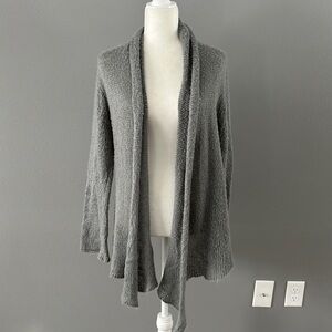 Wooden Ships Mohair Wool Blend Gray Open Front Cardigan Sweater